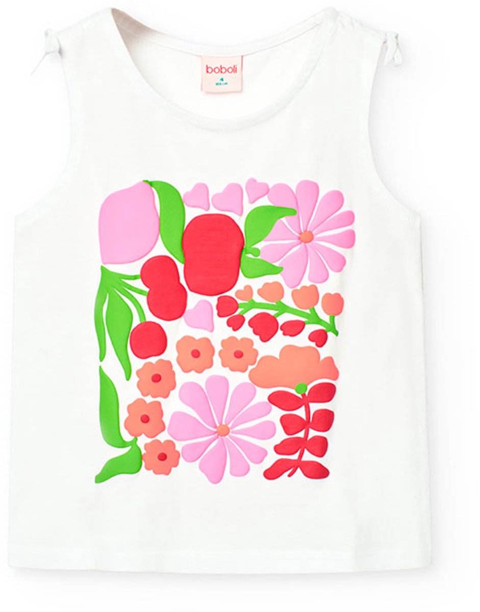 Boboli Knit Mouwloos T-shirt Wit 14 Years Meisje