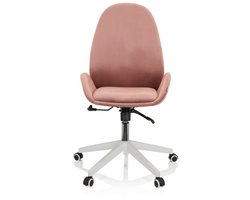 Bureaustoel / draaistoel AVEA fluweel roze hjh OFFICE