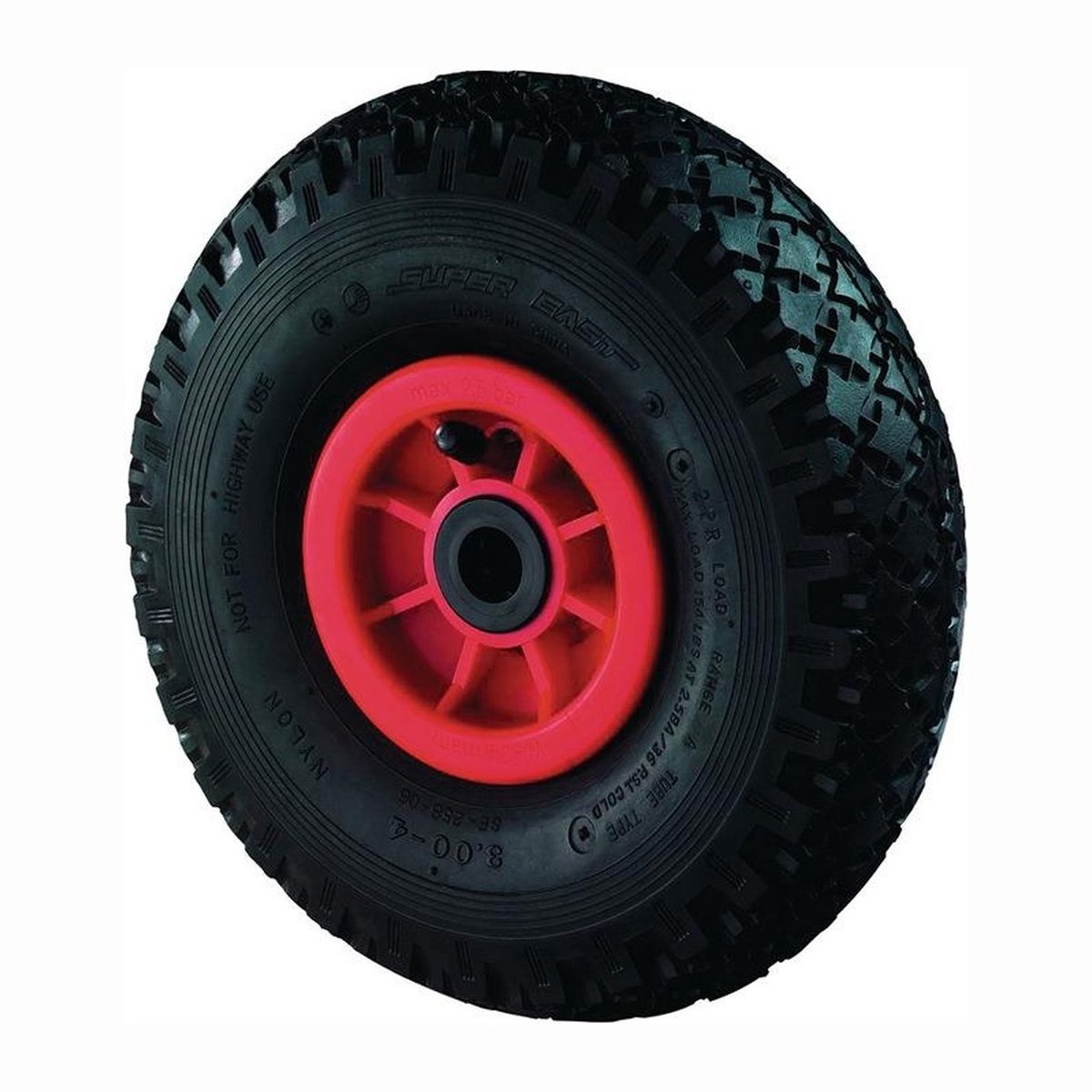 BS zwenkwielen Pneumatisch wiel op kunststof velg Rollager 400 mm...