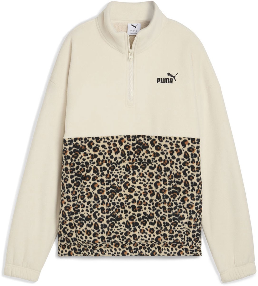 Puma Ess Graphic Animal Relaxed Fit Sweatshirt Met Halve Rits 2XS Vrouw Alpine Snow