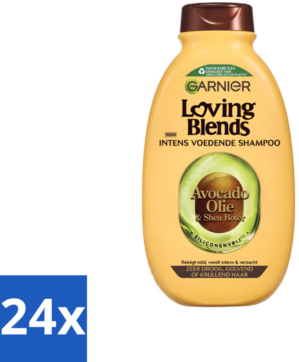 24 x Garnier Loving Blends Avocado Olie en Shea Boter Shampoo 300 ml - Avocado Olie - Shea Boter - Droog Haar - Pluizig Haar - Intensieve Voeding
