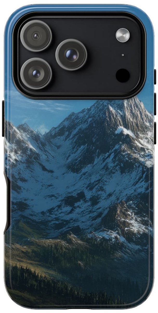 Berglandschap met Besneeuwde Toppen – Telefoonhoesje Geschikt voor iPhone 17 Pro