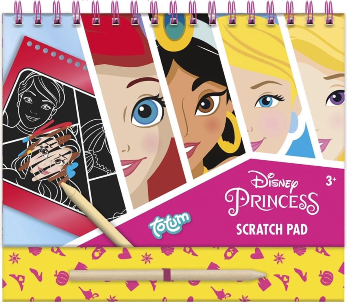 Disney Princess Totum vakantieboek doeboek prinsessen kraskaarten en kleurboek | scratch art en kleurplaten 25-delig harde kaft | speelgoed meisjes vanaf 3 jaar — afbeelding 15