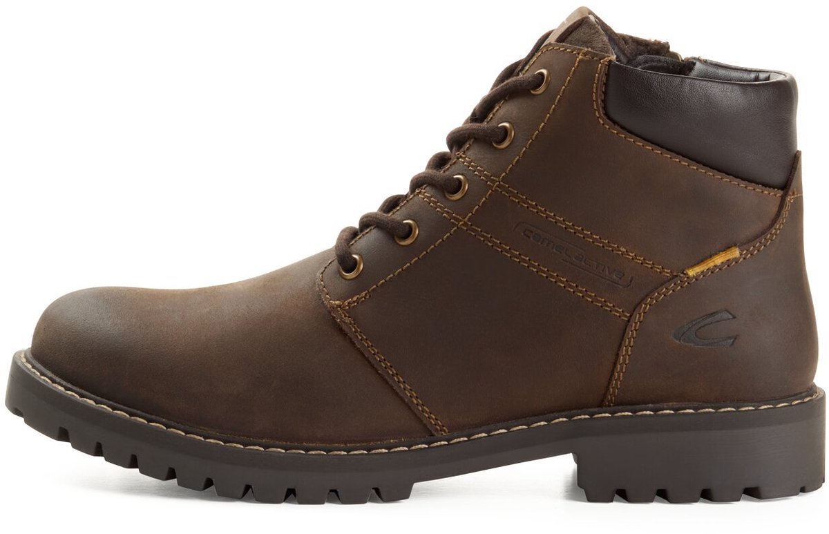camel active Veterlaars met rits aan de zijkant - Maat menswear-47 - Donker Bruin