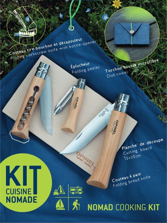 Opinel Nomad Outdoor Cooking Set - 5-delig - Incl Reis-hoes van Merkloos — afbeelding 5
