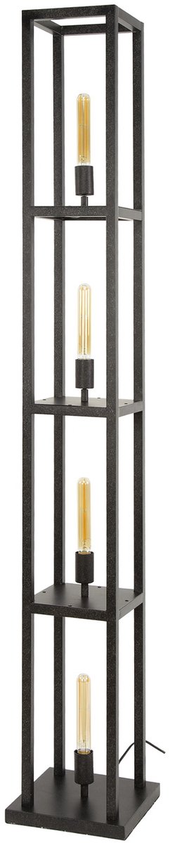 Giga Meubel Vloerlamp Quadra - Artic Zwart - 4-Lichts - 25x25x163cm