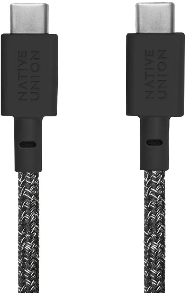 Native Union Belt Cable - Zwart - USB-C naar USB-C - 1.2M - 60W