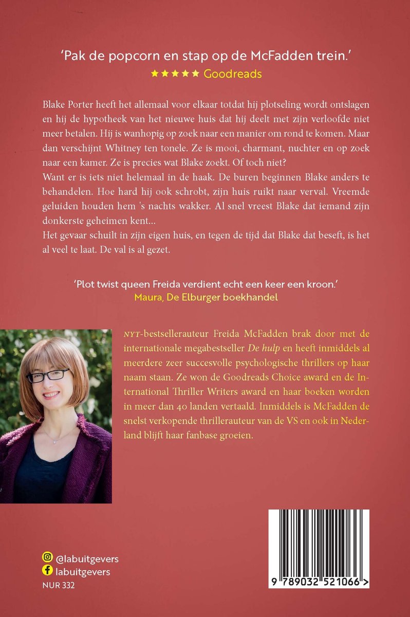 De huurder - back cover