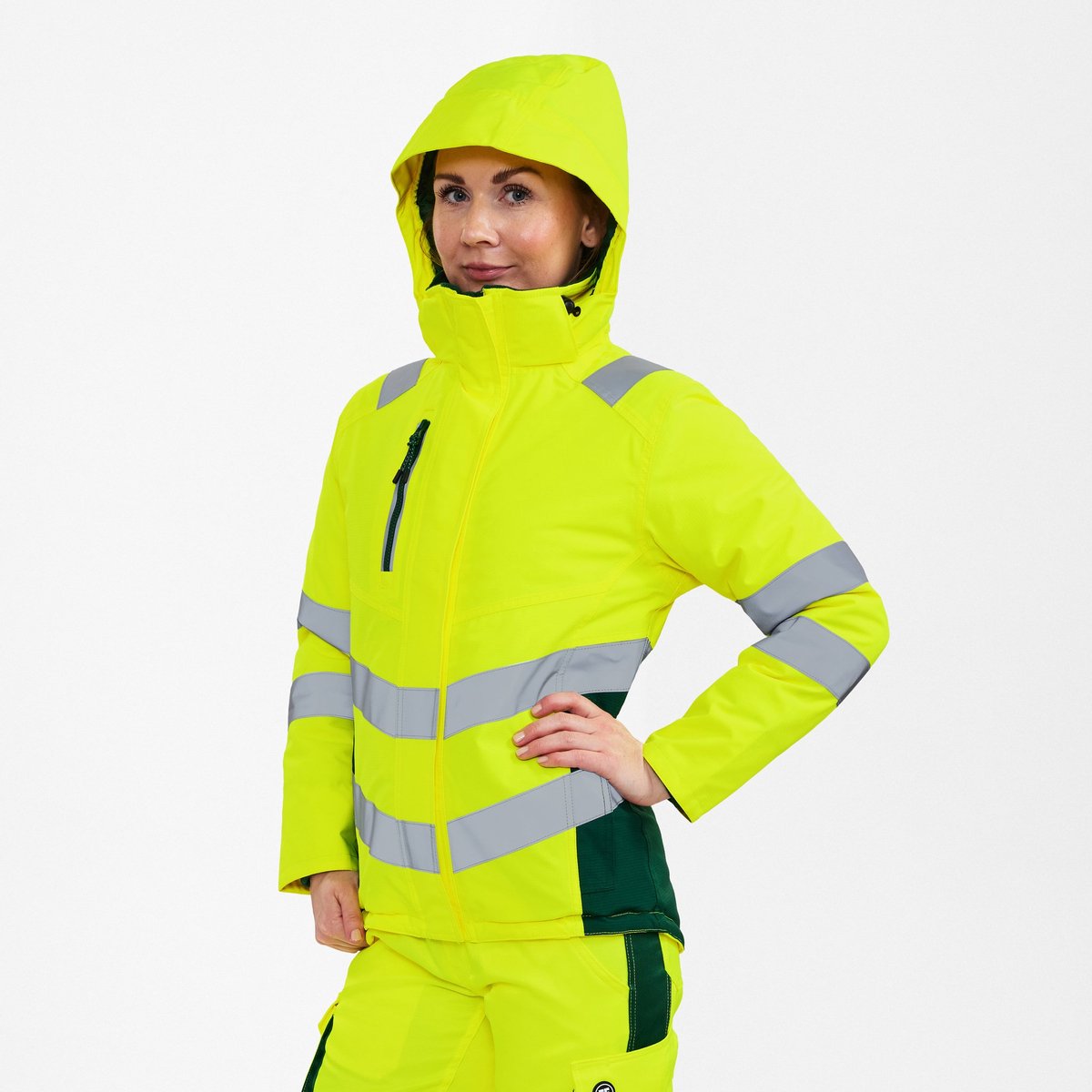 Engel Safety winterjack voor dames 1943-930 - Hi-vis Yellow / Green - 3XL