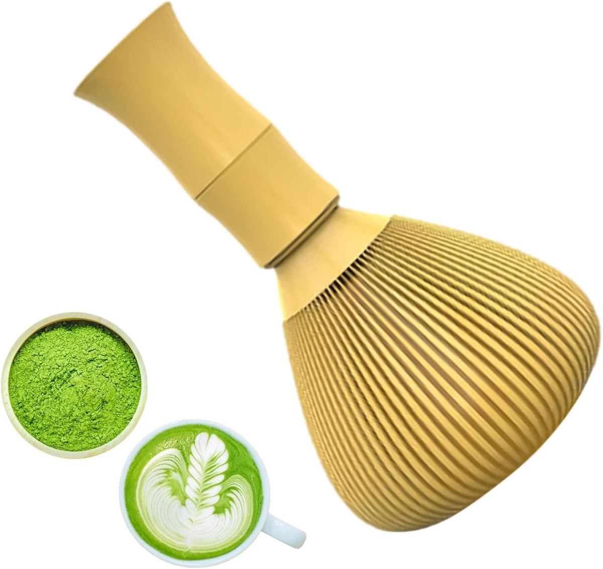 Matcha Klopper - Matcha Whisk - Matcha Set - matcha kloppers - matchaklopper - Starterkit - geel