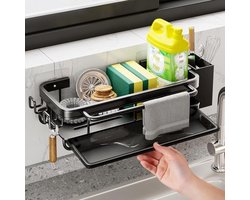 PromoHome Keukengootsteen Organizer met Lekbak - Wandmontage Opbergsysteem