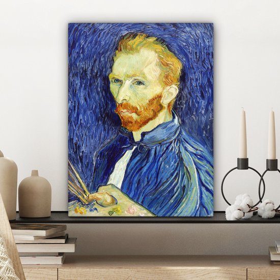Toile Peinture Autoportrait - Vincent van Gogh - 30x40 cm - Décoration murale