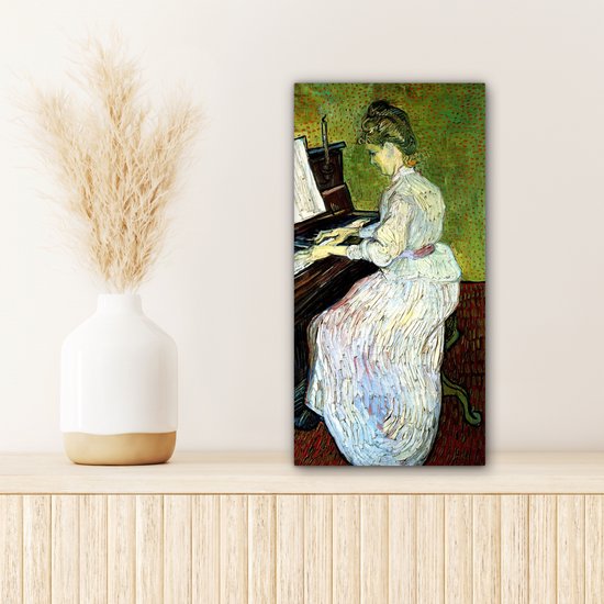 Peintures sur toile - Marguerite Gachet au piano - Vincent van Gogh - 20x40 cm - Décoration murale