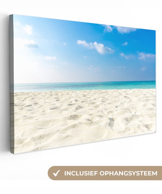 Peintures sur Toile Plage - Lumière - Soleil - 60x40 cm - Décoration murale