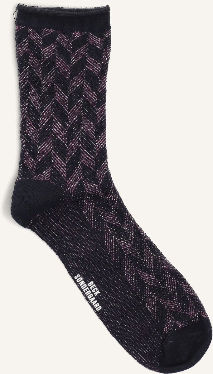 Becksondergaard Patty Glitta Sock Beenmode Dames - Blauw - Maat 37-39