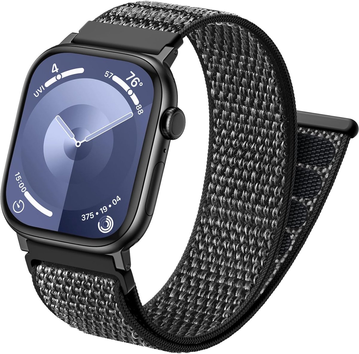 Sport Loop armband gescht voor Apple Watch 44 mm, 45 mm, 46 mm, 49 mm, 38 mm, 40 mm, 41 mm, 42 mm, heren en dames, nylon armband voor iWatch Series 10, 9, 8, 7, 6, 5, 4, 3, 2, 1, SE Ultra 2