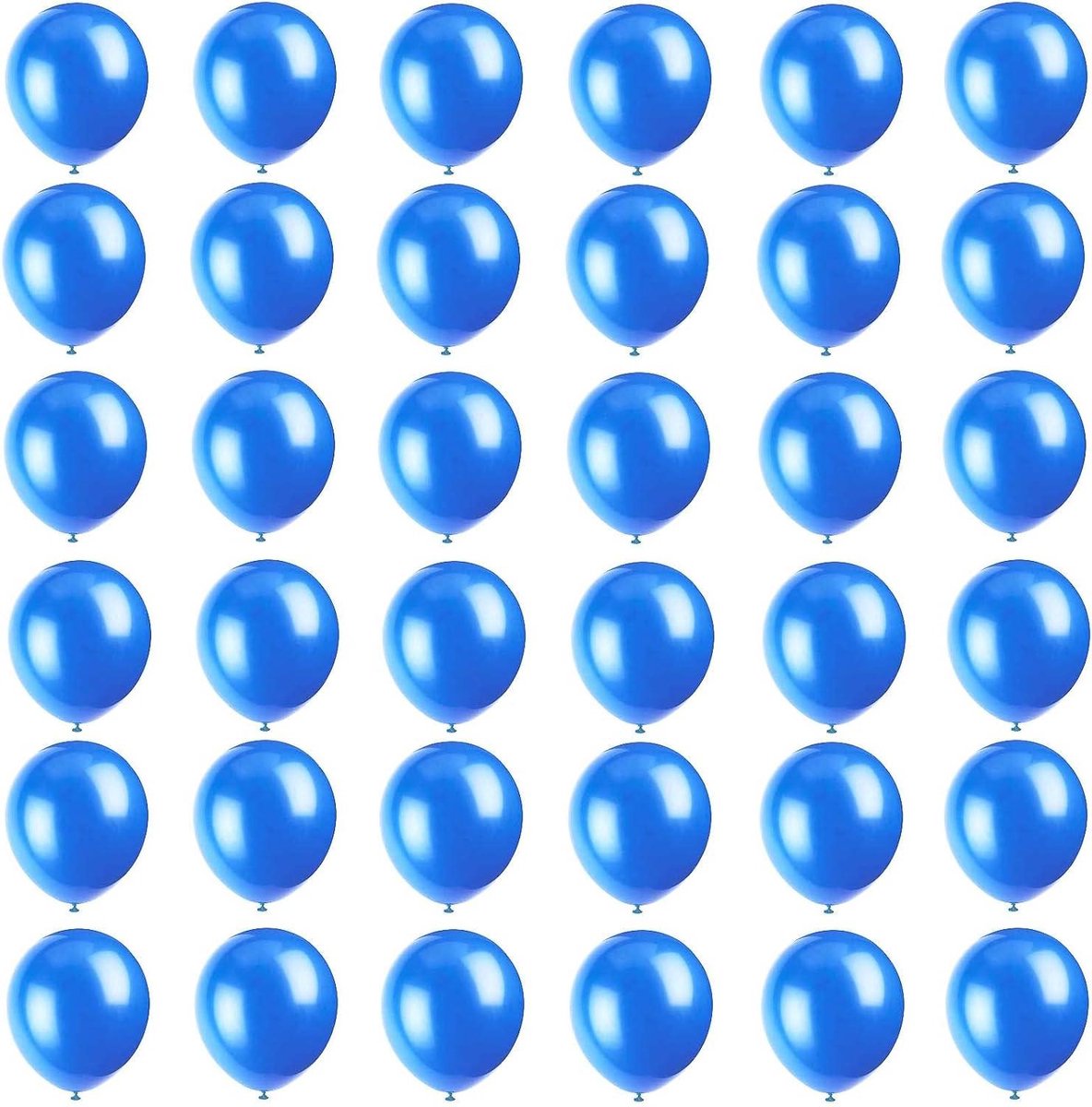 JHubers Goods - Natuurlijke latex ballonnen voor kinderfeestjes - Set van 36 stuks - Blauw - 25 cm