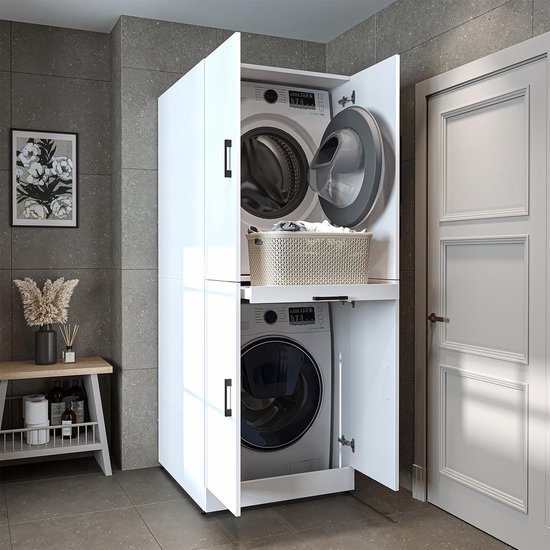 Wasmachinekast FLUSH Natural Ash kast hout-look
