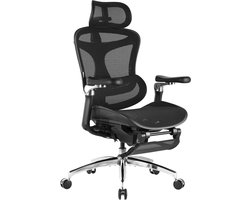 Chaise de bureau ergonomique SIHOO DORO C300 PRO - Avec repose-pieds - Dossier haut en maille - Accoudoirs 6D - Zwart