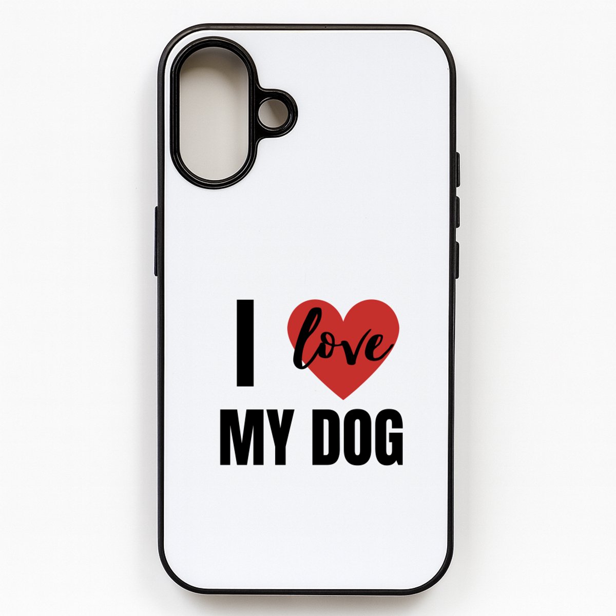 Hacebo® - I love my dog telefoonhoesje - Honden - honden liefhebbers - telefoonhoesjes - verjaardagscadeau - kado - gift - geschenk - hoesje geschikt voor iPhone 16
