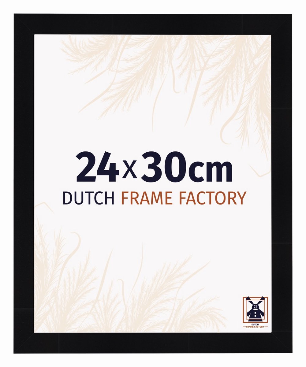 Dutch Frame Factory Fotolijst 24x30 cm - MDF - Zwart Hoogglans - Praag