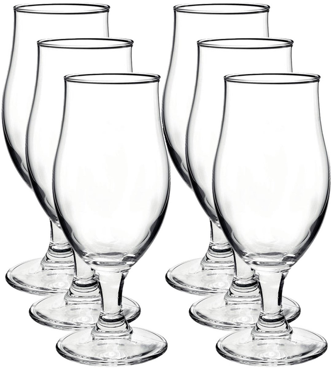 Bormioli Rocco Bierglazen Executive - 12x stuks - tulpglazen - 375 ml - transparant - bierglas