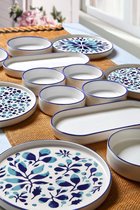 Hermia Concept - Ontbijtset - 14-delig - Blauw en Wit