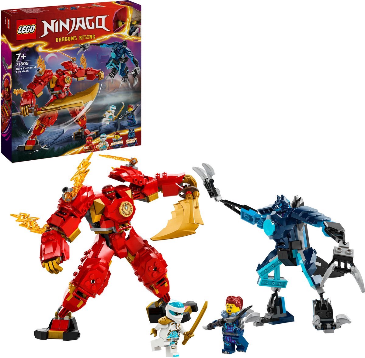 LEGO 71808 NINJAGO Kai's elementaire vuurmecha Actiefiguur Speelgoed voor Rollenspellen — afbeelding 18