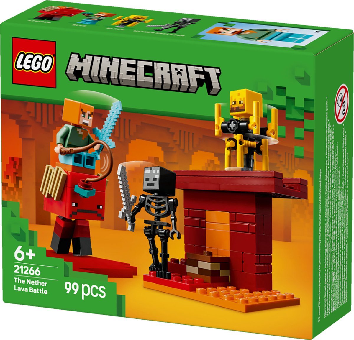 LEGO Minecraft De lavastrijd in de Nether voor kinderen - 21266 — afbeelding 20
