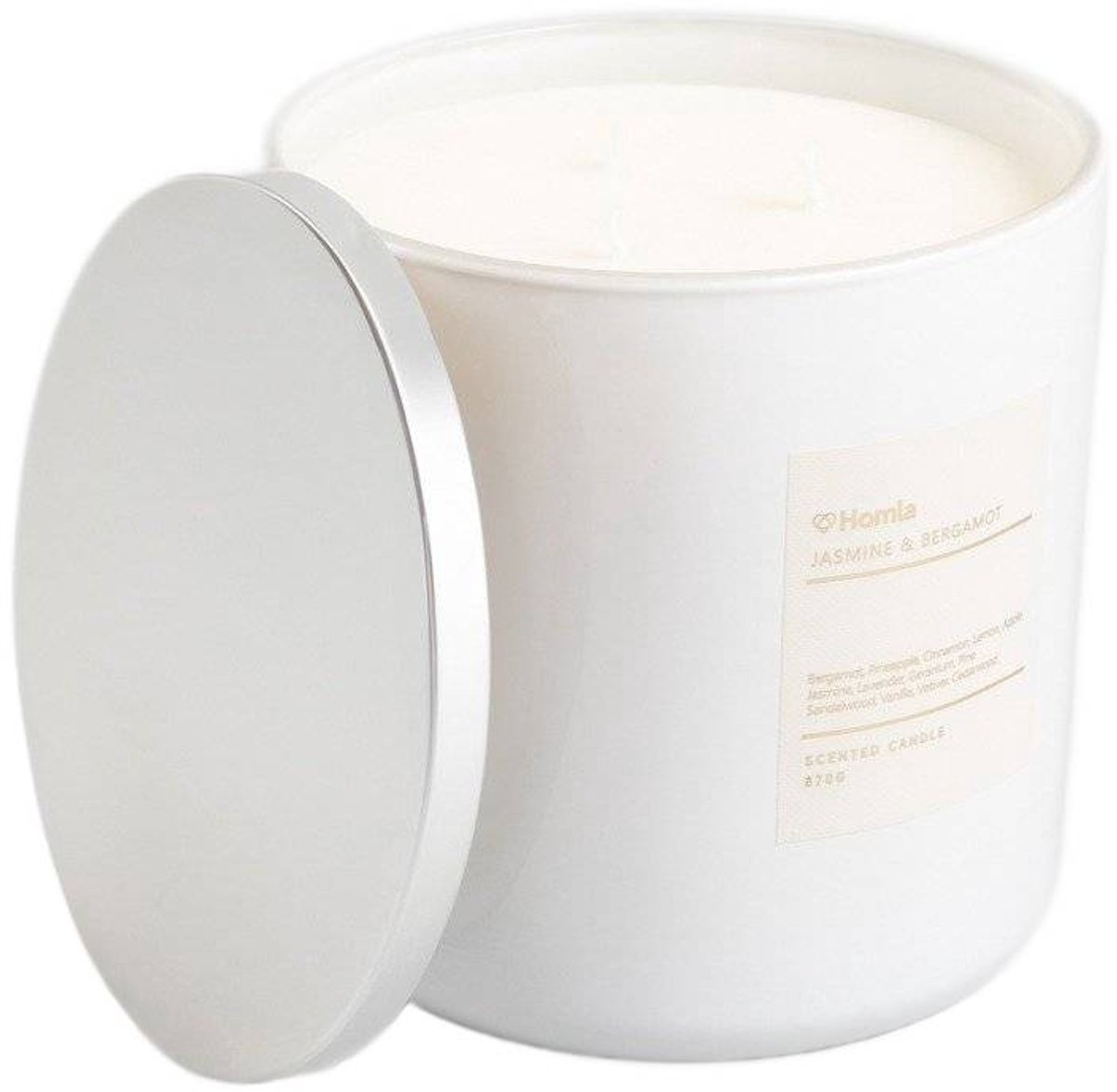HOMLA - Geurkaars - AURA - Jasmijn & Bergamot - 870 g