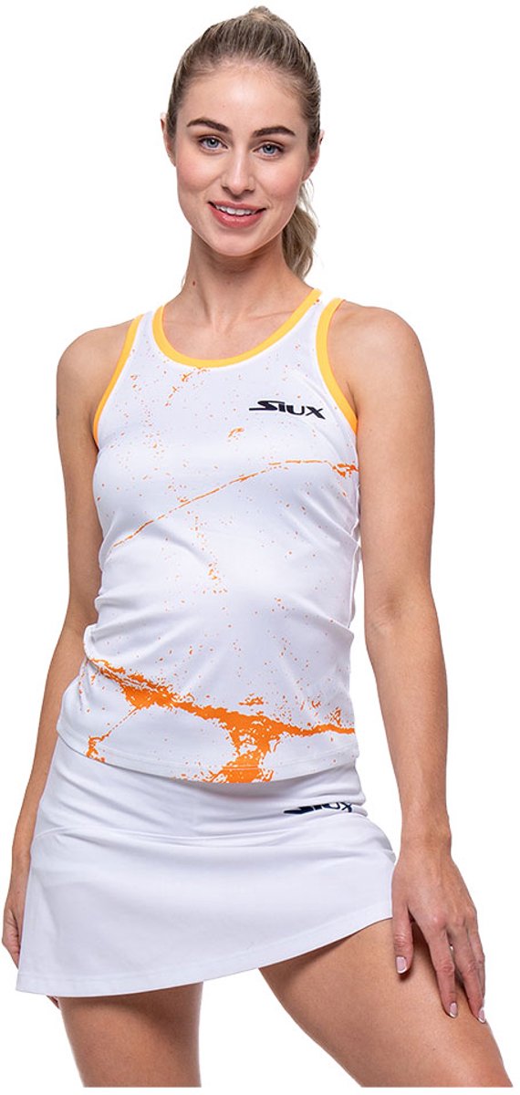 Siux Splash Mouwloos T-shirt Wit XS Vrouw