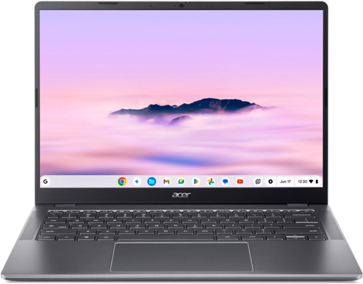 Acer Chromebook Plus 514 CB514-6H-35W0 Intel Core 3 N355 35,6 cm (14") WUXGA 8 GB LPDDR5x-SDRAM 128 GB SSD Wi-Fi 6E (802.11ax) ChromeOS Grijs