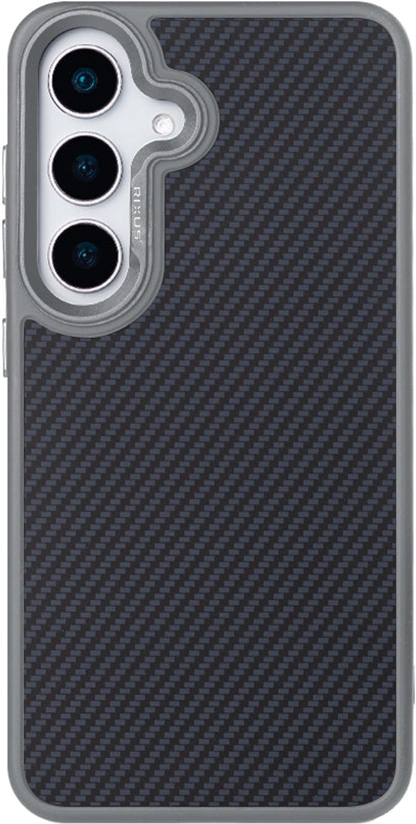 Rixus Mag Carbon With MagSafe For Samsung Galaxy S25 Plus Titanium Grey