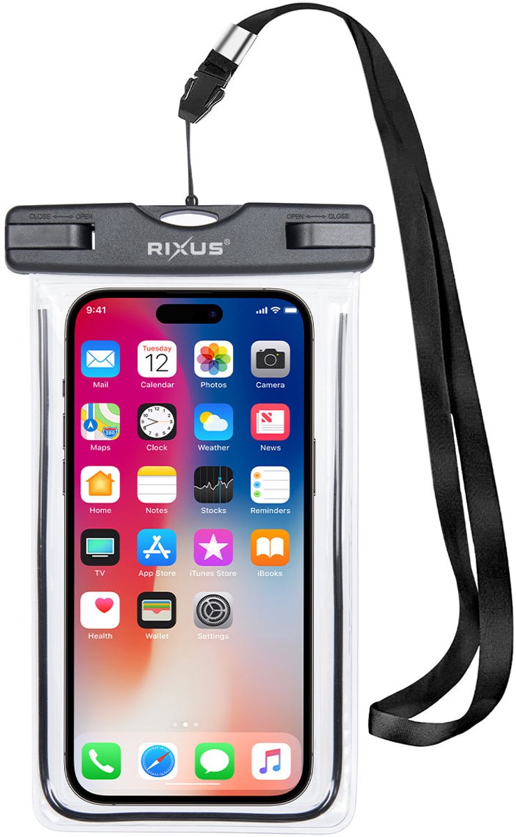Rixus RXBG19 Floating Waterproof Phone Bag Black