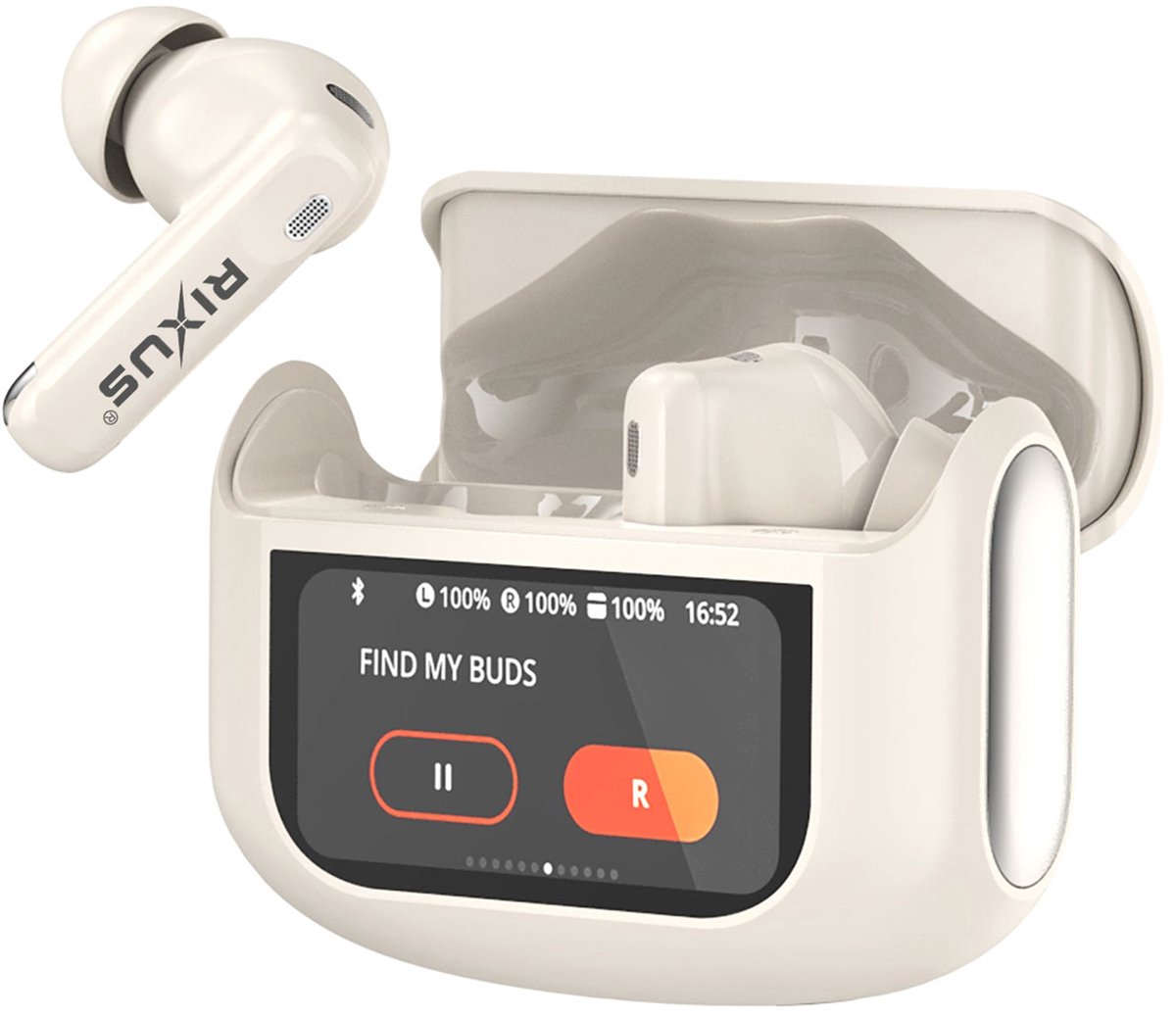 Rixus RXBH63C Wireless Earbuds Touch Case Pro Beige