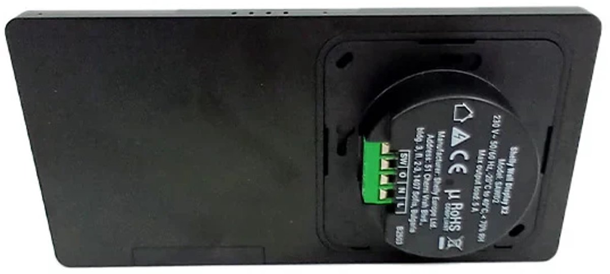 Shelly Wall Display Black BLU H&T Black - WiFi touch screen