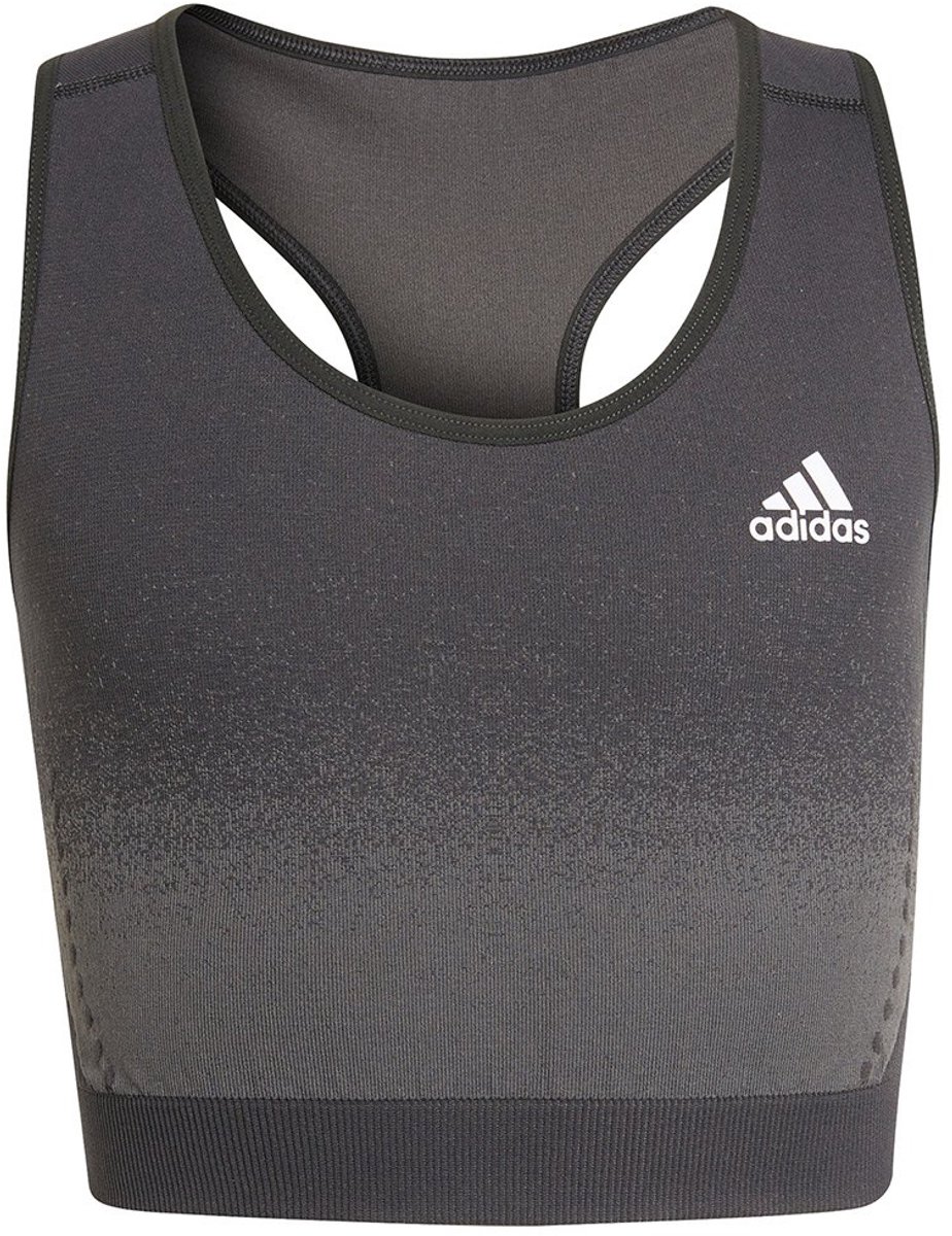 Adidas Aeroknit Mouwloos T-shirt 7-8 Years Meisje Grijs