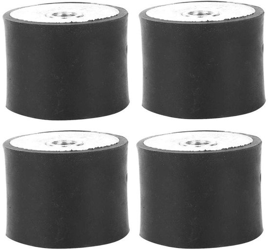 QWORK® 4 Stuks Airconditioning Trillingsdemper M8 Rubberen Lagers Houder Schokdemper Buffer Van De 2820087814