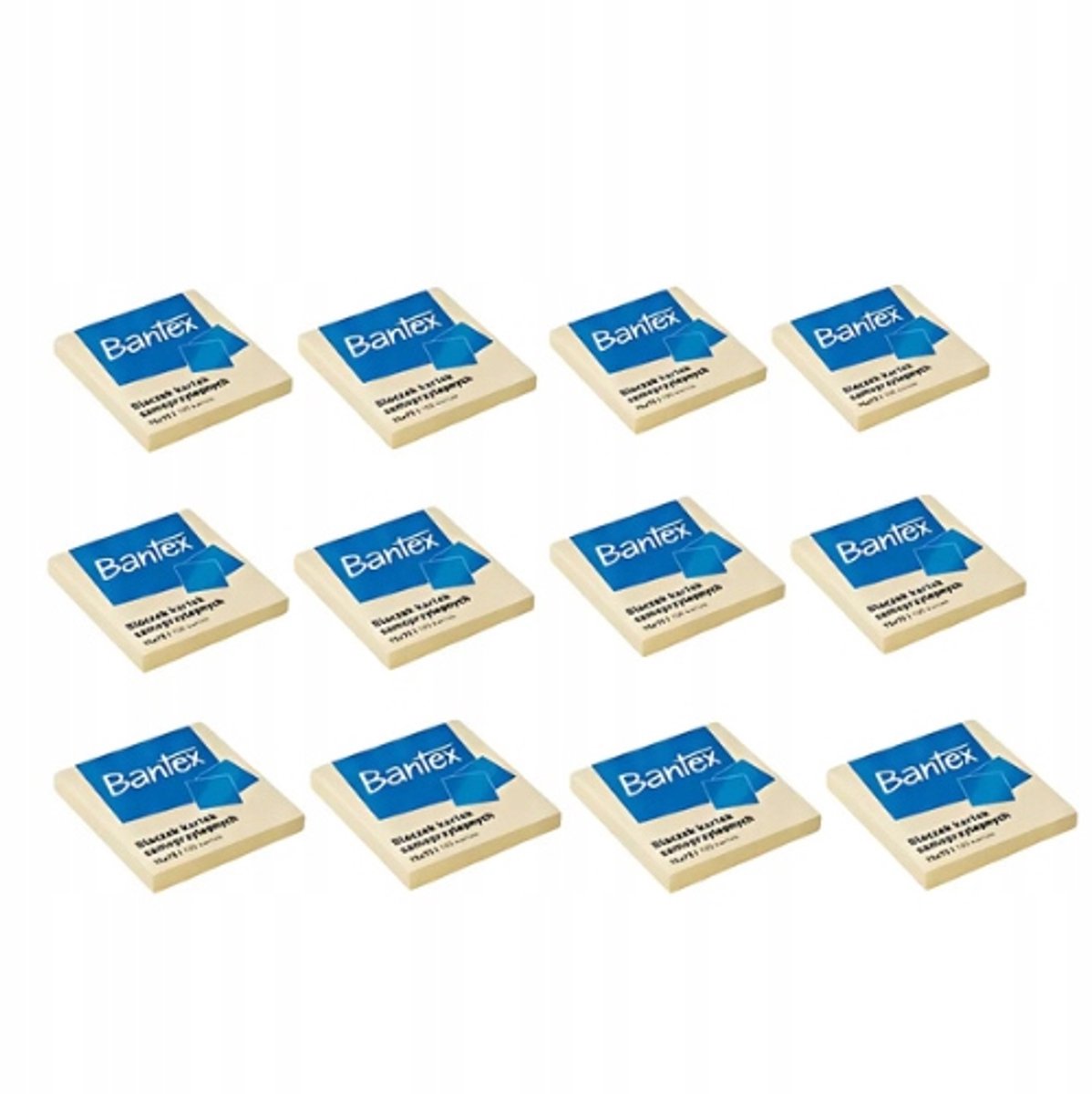 Gele Post-it Notitieblokjes 75x75mm - 12x100 Vel
