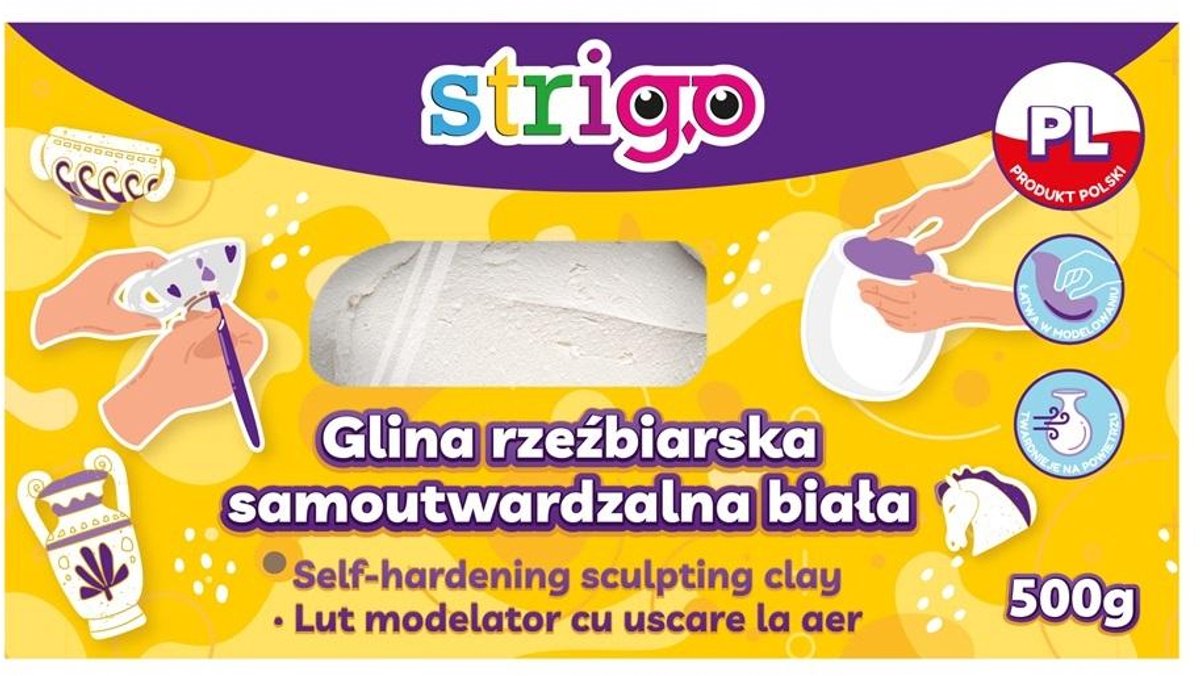 Strigo Zelfhardende Boetseerklei Wit 500g - Creatief en Makkelijk