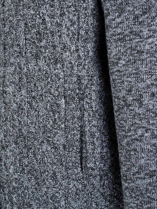 Bjornson - Gilet d'hiver en maille torsadée anthracite Gus Bjornson - taille 6XL