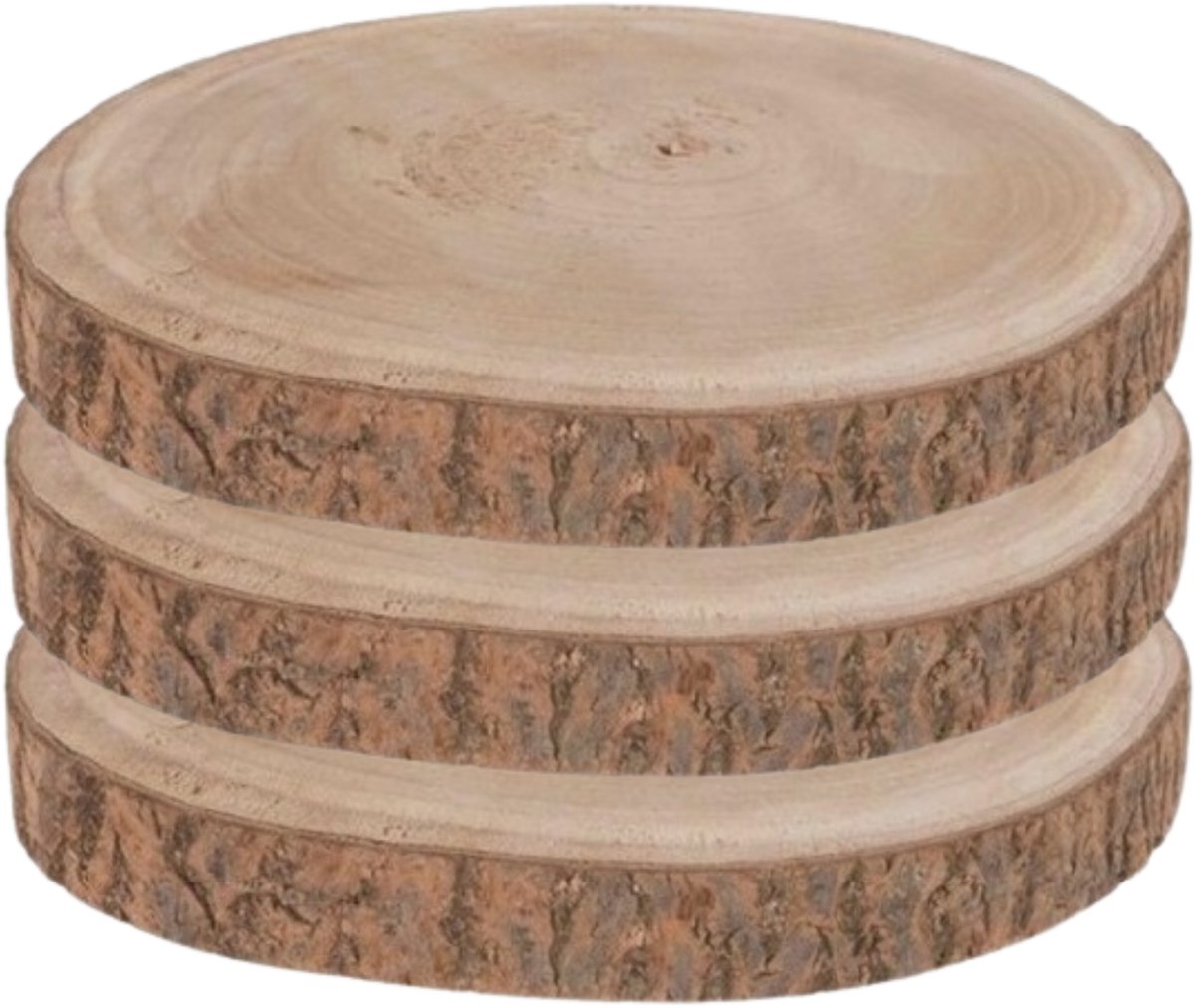 matches21 HOME & HOBBY Houten schijven om te knutselen of te decoreren, 10 stuks natuurlijke boomschijven met een diameter van 16-18 cm van berkenhout, ronde houten berkenschijven als houtdecoratie