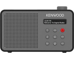 Kenwood CR-M25DAB Draagbare DAB+ radio met automatische veiligheidswaarschuwingsfunctie - Grijs