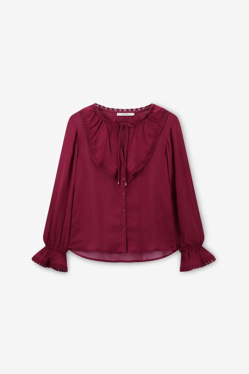 Sissy-Boy - Donkerrode blouse