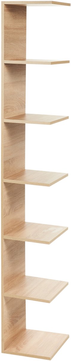 Beliani ESTON - Wandboekenkast - Lichthout - Vezelplaat Bruin