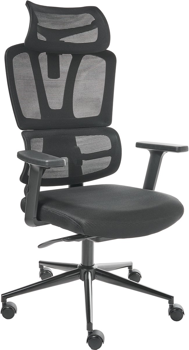 OMEGA - Bureaustoel - Zwart - Mesh