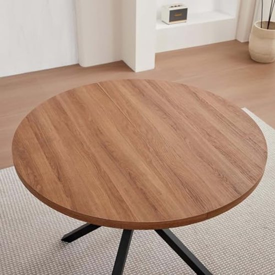 Moderne Keukentafel Met 3 Krukken, Bartafel, Lange Tafel Van MDF En Metaal Donkerbruin 148x40x90 Cm