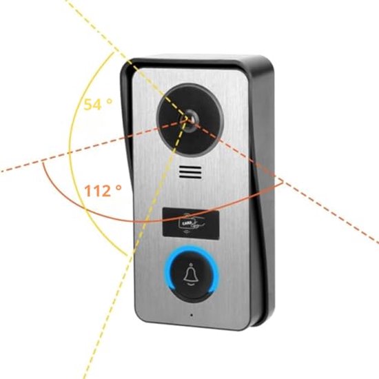 Video Intercom 7 inch Touchscreen voor Huisbeveiliging - Deurbel met Camera — afbeelding 4