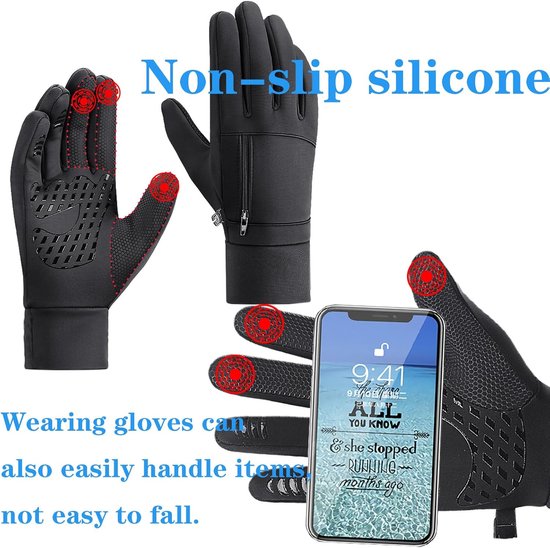 Cycling Gloves voor de Winter - Waterproof en Non-Slip - Geschikt voor Mannen en Vrouwen - Hiking, Camping, Running, Driving — afbeelding 3
