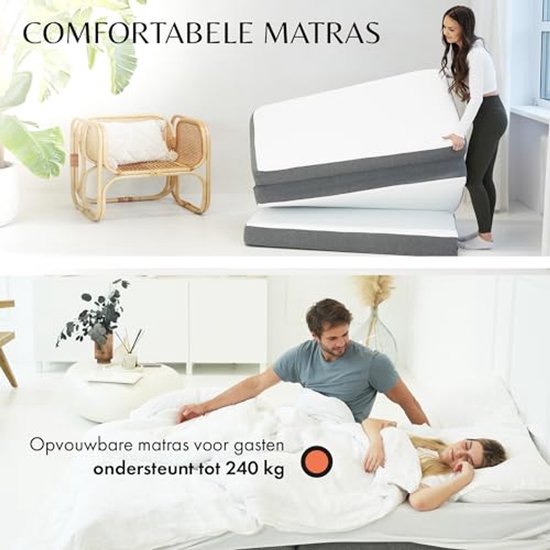 Inklapbare Slaapbank en Opvouwbaar Matras - 3-in-1 Logeerbed voor Comfortabele Overnachtingen van Spookey — afbeelding 4